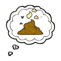 drawn thought bubble cartoon steaming pile of poop png