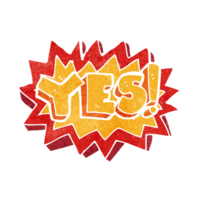 yes cartoon text symbol png