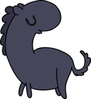 cartone animato illustrazione kawaii di un' carino cavallo png