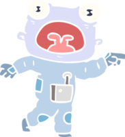 flat color style cartoon weird alien communicating png