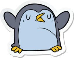 sticker of a cartoon penguin png