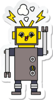 adesivo di un simpatico robot cartone animato png