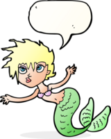 cartoon mermaid with speech bubble png