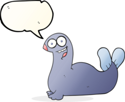 desenhado discurso bolha desenho animado foca png