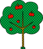 comic book style quirky cartoon tree png