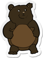 pegatina de un oso de dibujos animados png