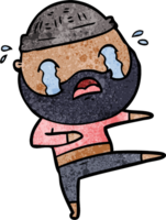 cartoon bearded dancer crying png