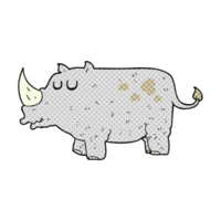 tiré dessin animé rhinocéros png