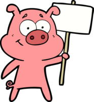 happy cartoon pig png