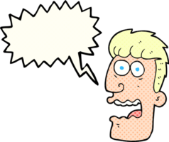 drawn comic book speech bubble cartoon shocked man png