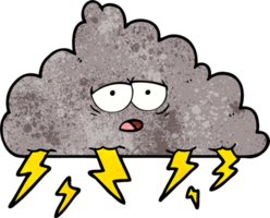 nuage d'orage de dessin animé png