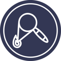 magnifying glass burning circular icon symbol png