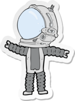 sticker of a cartoon astronaut png