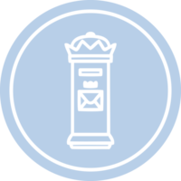 brittiskt Brevlåda cirkulär ikon symbol png