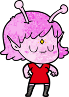 cartoon alien girl png