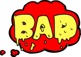 drawn thought bubble cartoon word bad png