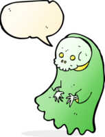 cartoon spooky ghoul with speech bubble png