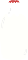 bouteille de lait de dessin animé de style plat couleur png