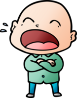 cartoon shouting bald man png