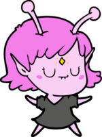 Cartoon Alien-Mädchen png