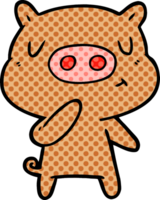 cochon de contenu de dessin animé png