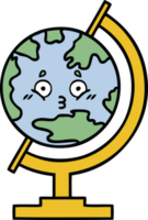 cute cartoon of a globe of the world png