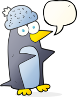 dragen Tal bubbla tecknad serie pingvin png