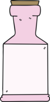 hand drawn quirky cartoon potion bottle png