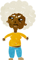 cartoon annoyed old woman png