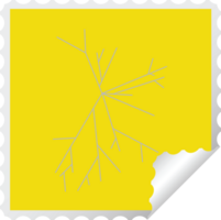 cracked screen graphic square sticker stamp png