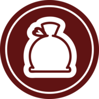 bulging sack circular icon symbol png