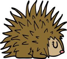 cartoon doodle spiky hedgehog png