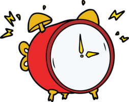 cartoon ringing alarm clock png