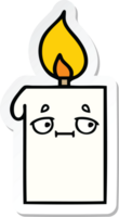 sticker of a cute cartoon lit candle png