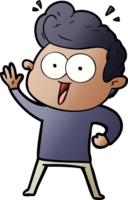 Cartoon starrender Mann png