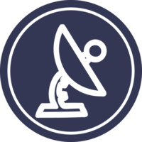 satellite dish circular icon symbol png