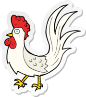 sticker of a cartoon cockerel png