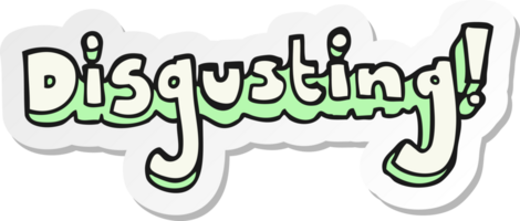 sticker of a disgusting cartoon png