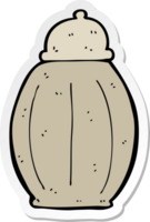 sticker of a cartoon old jar png