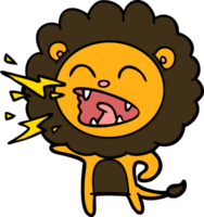 cartoon roaring lion png