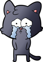 gato llorando de dibujos animados png