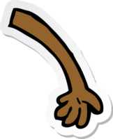 sticker of a cartoon arm png