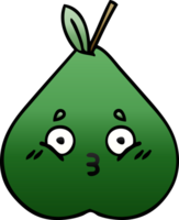 gradient shaded cartoon of a pear png