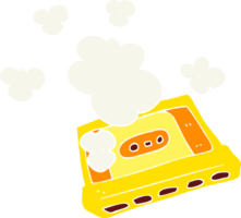 flat color illustration of cassette tape png