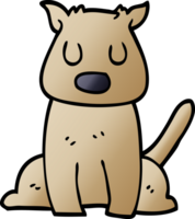 dessin animé doodle chien calme png