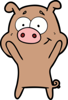 happy cartoon pig png