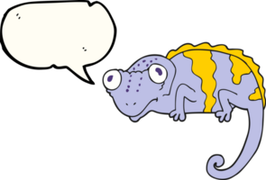 dibujado habla burbuja dibujos animados camaleón png