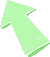 illustration en couleur plate de la flèche pointant png