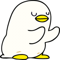 comic book style quirky cartoon duckling png