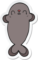 sticker of a cartoon seal png